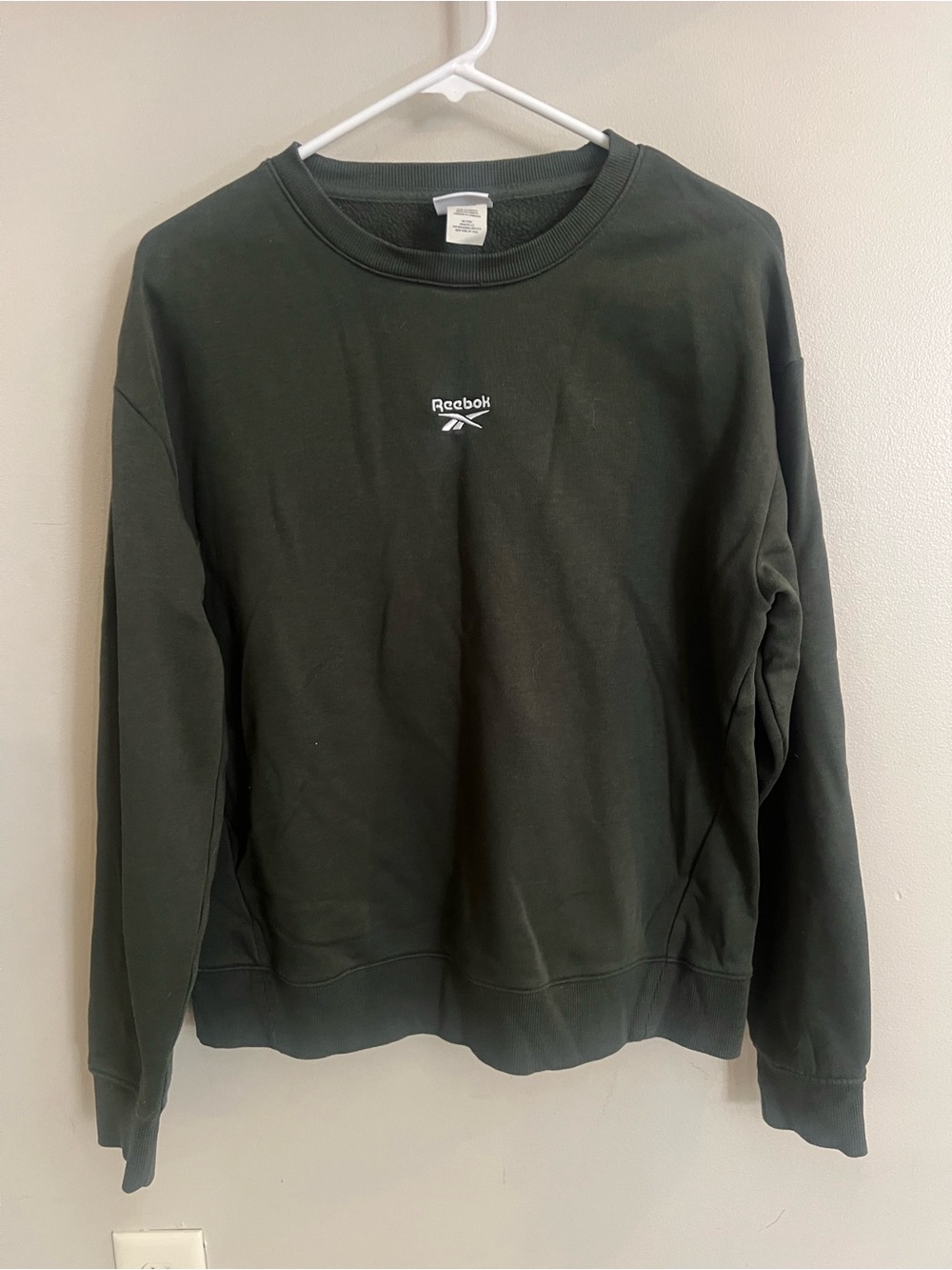 Reebok Crewneck Sweatshirt in Dark Green